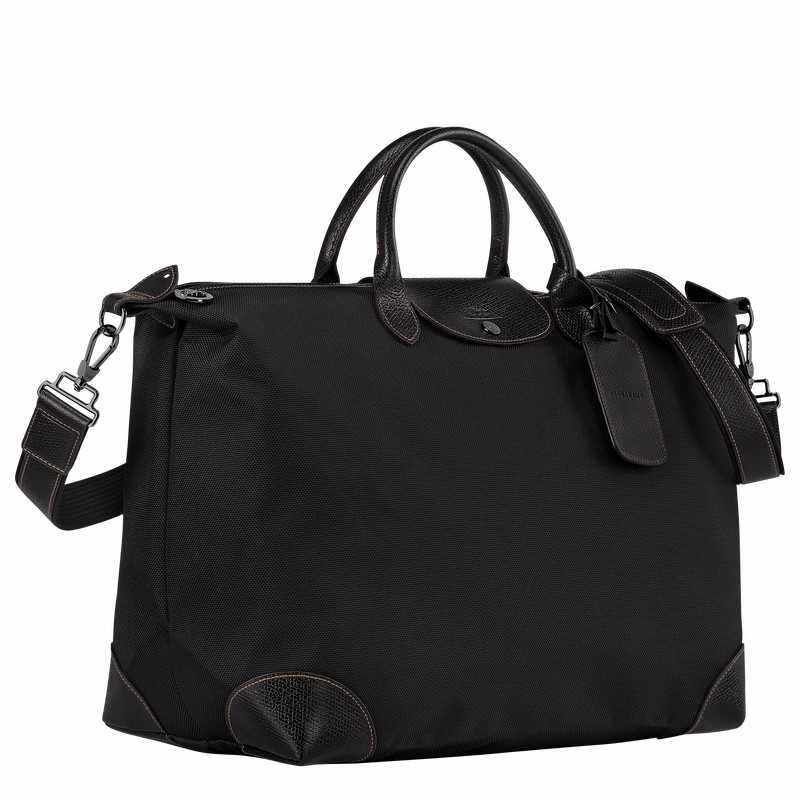 Black Longchamp Boxford S Travel bag - Recycled canvas UK | L1624080001-