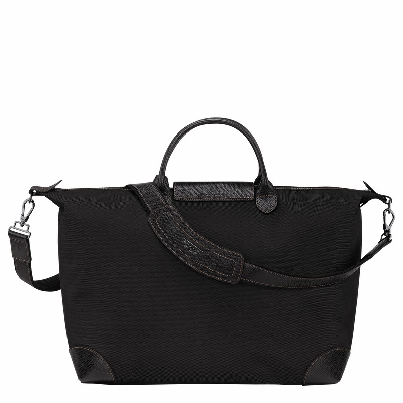 Black Longchamp Boxford S Travel bag - Recycled canvas UK | L1624080001-