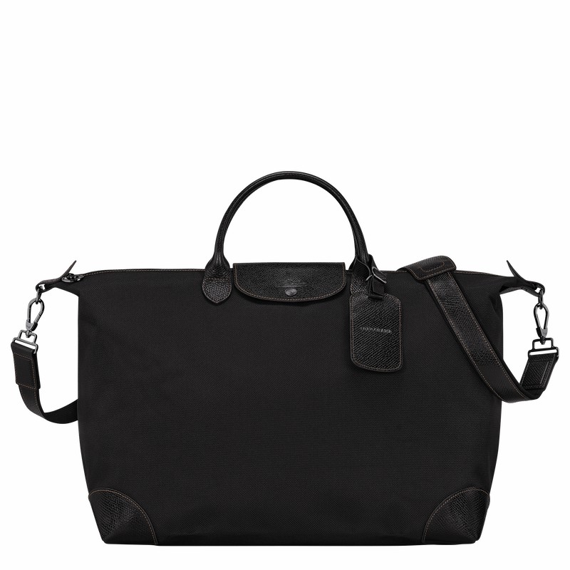 Black Longchamp Boxford S Travel bag - Recycled canvas UK | L1624080001-