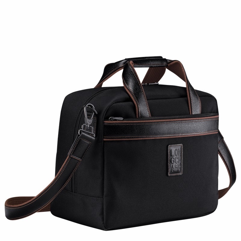 Black Longchamp Boxford S Travel bag - Recycled canvas UK | L1658080001-