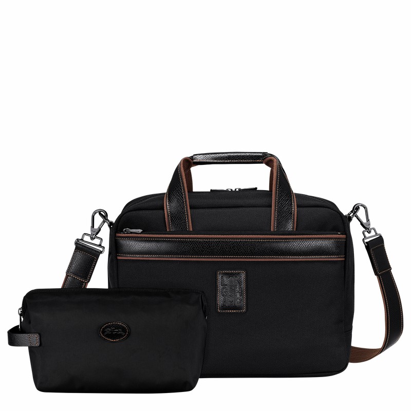 Black Longchamp Boxford S Travel bag - Recycled canvas UK | L1658080001-