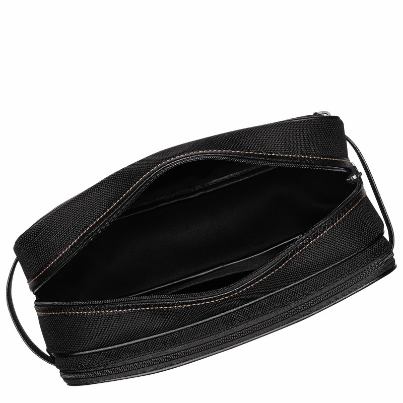 Black Longchamp Boxford Toiletry case - Recycled canvas UK | L1005080001-