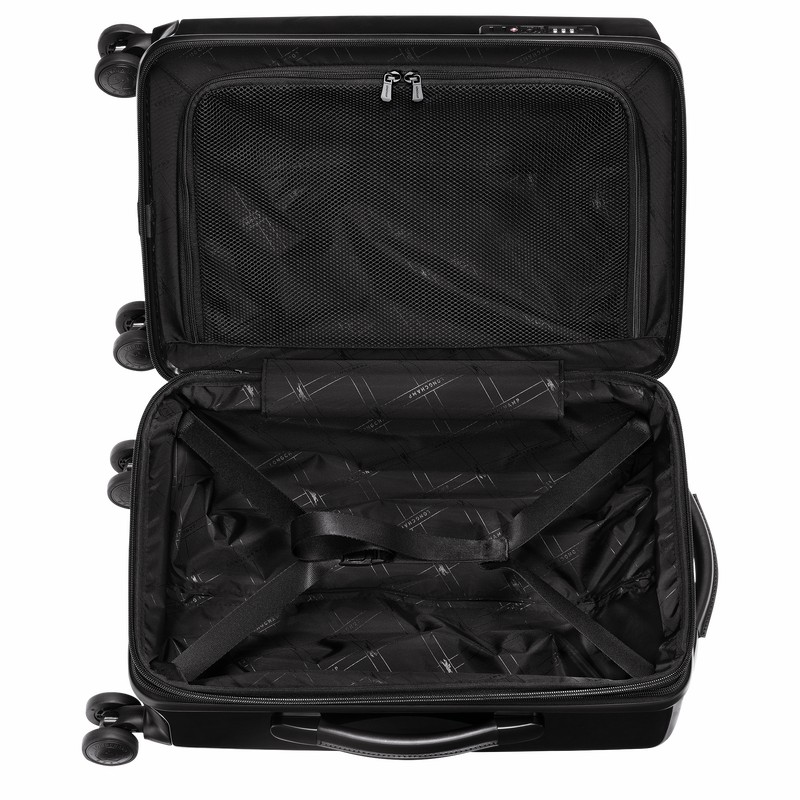 Black Longchamp LGP Travel M Suitcase - Polycarbonate UK | 24024423001