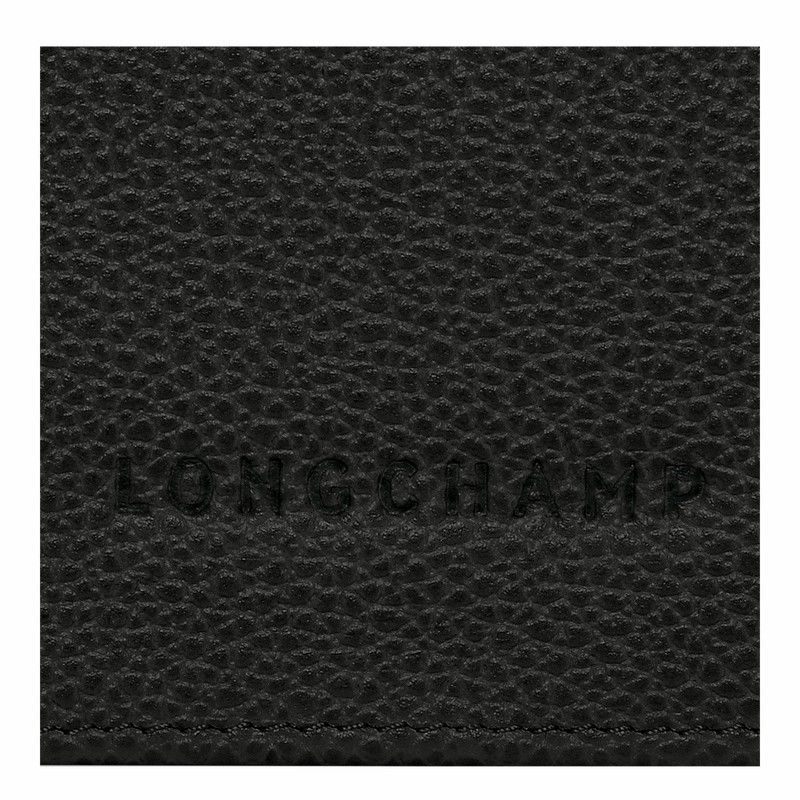 Black Longchamp Le FOULONNÉ Continental wallet - Leather UK | L3044021001