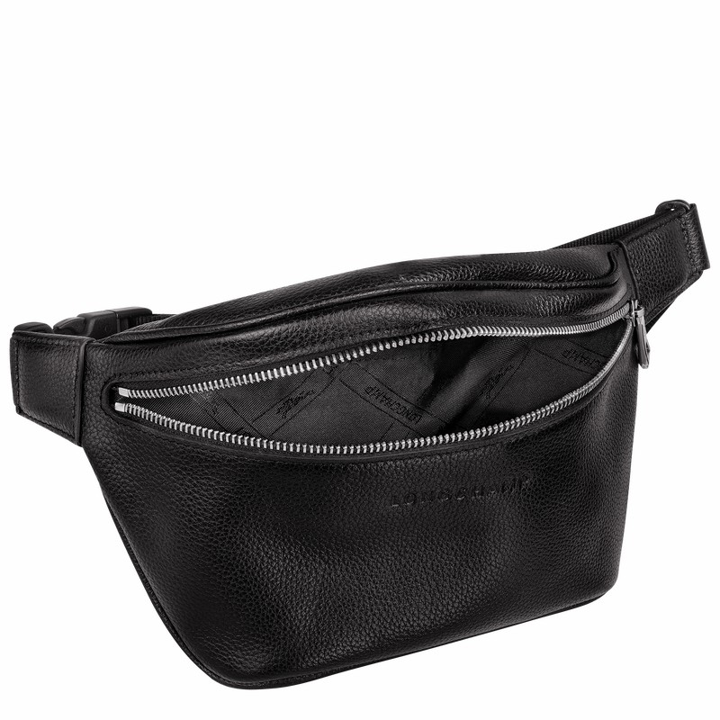 Black Longchamp Le FOULONNÉ M Belt bag - Leather UK | 20045021047-