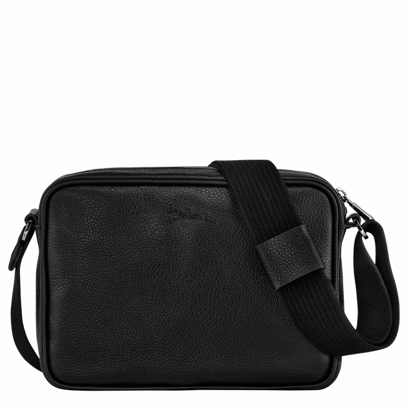 Black Longchamp Le FOULONNÉ S Camera bag - Leather UK | 20043021047