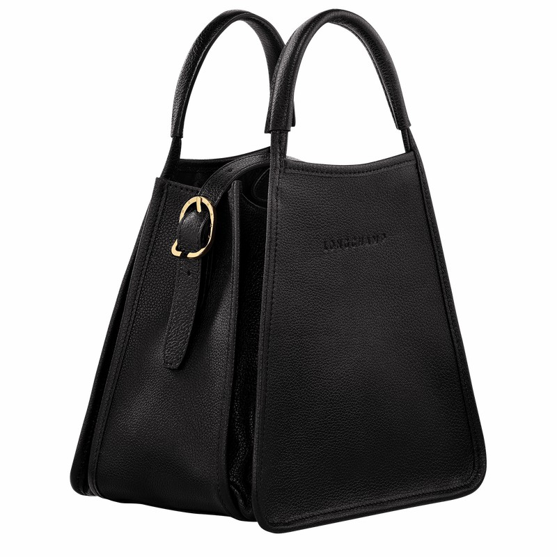 Black Longchamp Le FOULONNÉ S Handbag - Leather UK | 10233021001