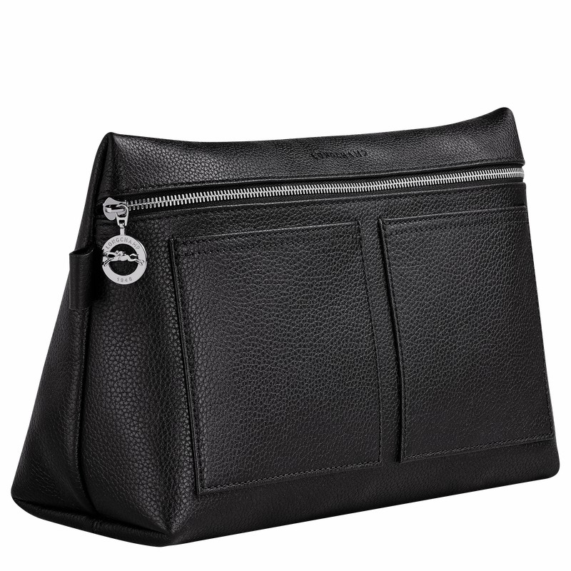 Black Longchamp Le FOULONNÉ Toiletry case - Leather UK | 24023021047-