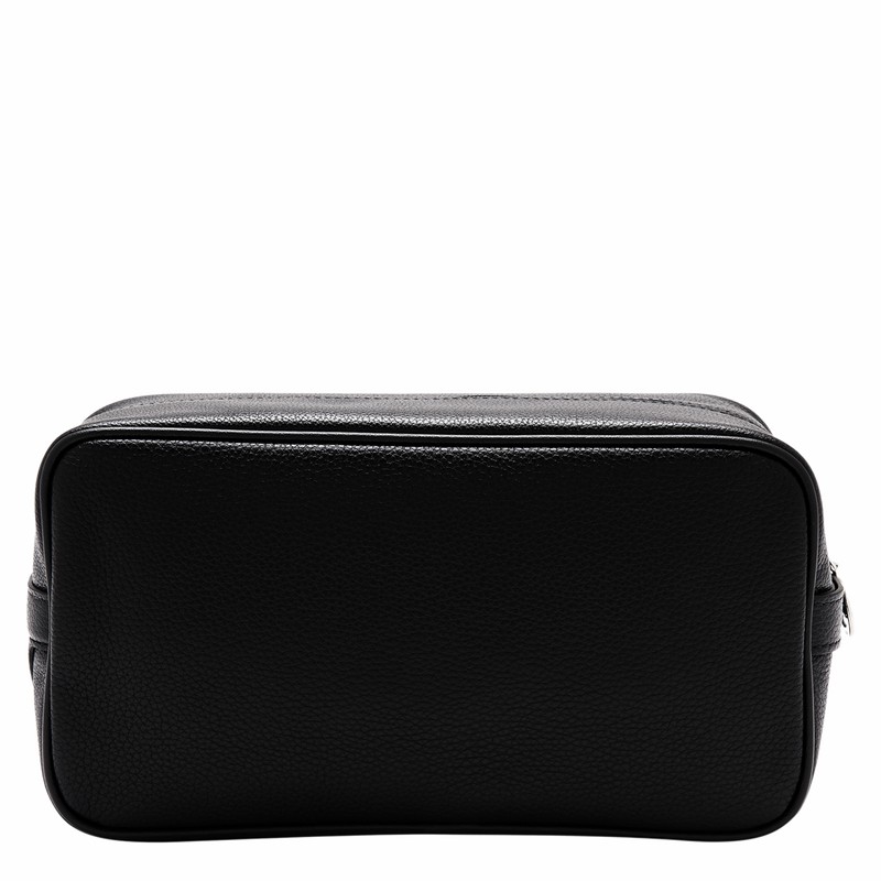 Black Longchamp Le FOULONNÉ Toiletry case - Leather UK | L1034021047-