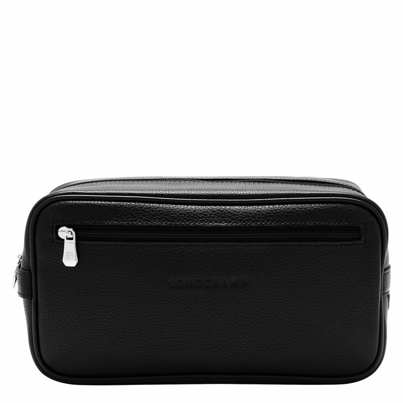 Black Longchamp Le FOULONNÉ Toiletry case - Leather UK | L1034021047