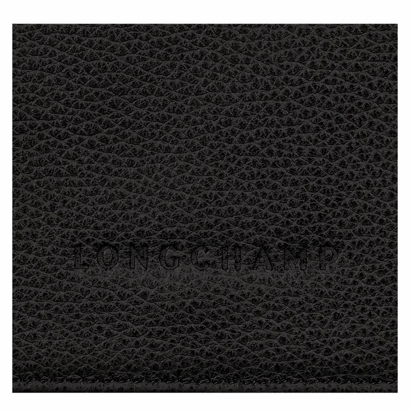 Black Longchamp Le FOULONNÉ Wallet - Leather UK | 30021021001-