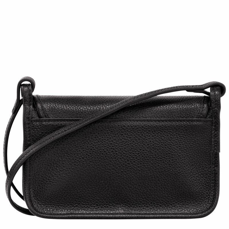 Black Longchamp Le FOULONNÉ XS Clutch - Leather UK | 10133021001