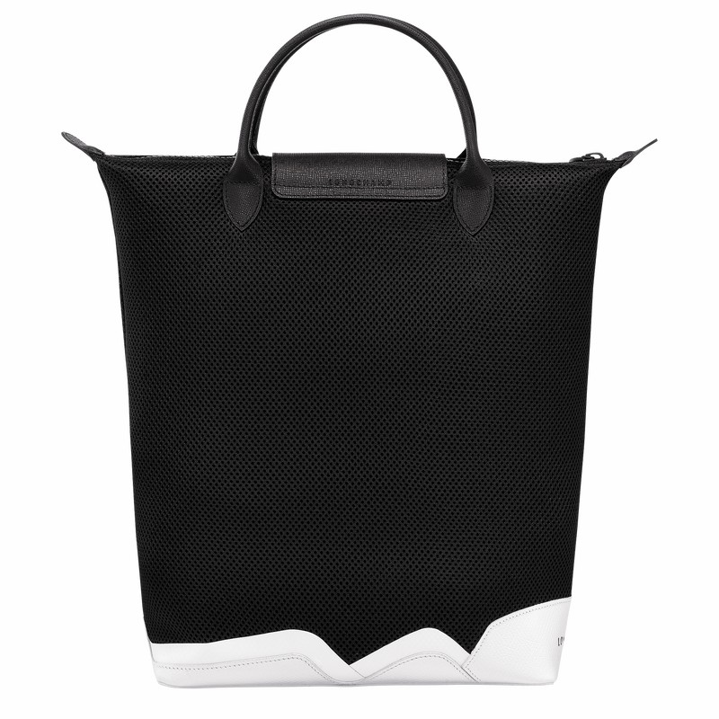 Black Longchamp Le Pliage Collection M Tote bag - Canvas UK | 10268HFF001