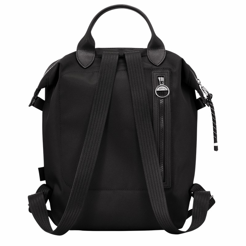 Black Longchamp Le Pliage Energy L Backpack - Recycled canvas UK | 10166HSR001