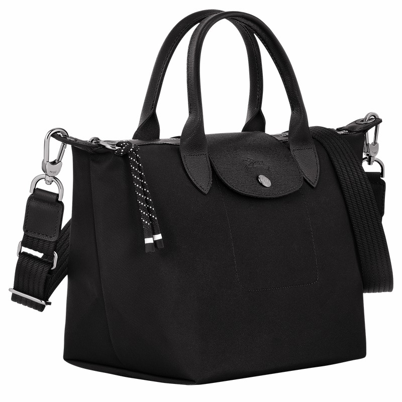 Black Longchamp Le Pliage Energy S Handbag - Recycled canvas UK | L1512HSR001