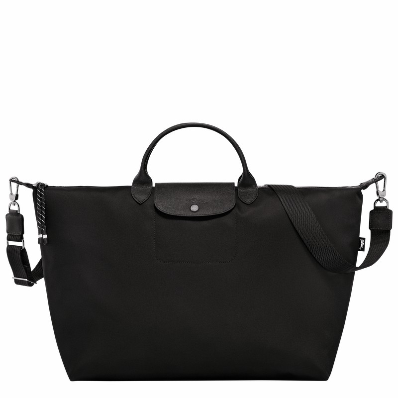 Black Longchamp Le Pliage Energy S Travel bag - Recycled canvas UK | L1624HSR001