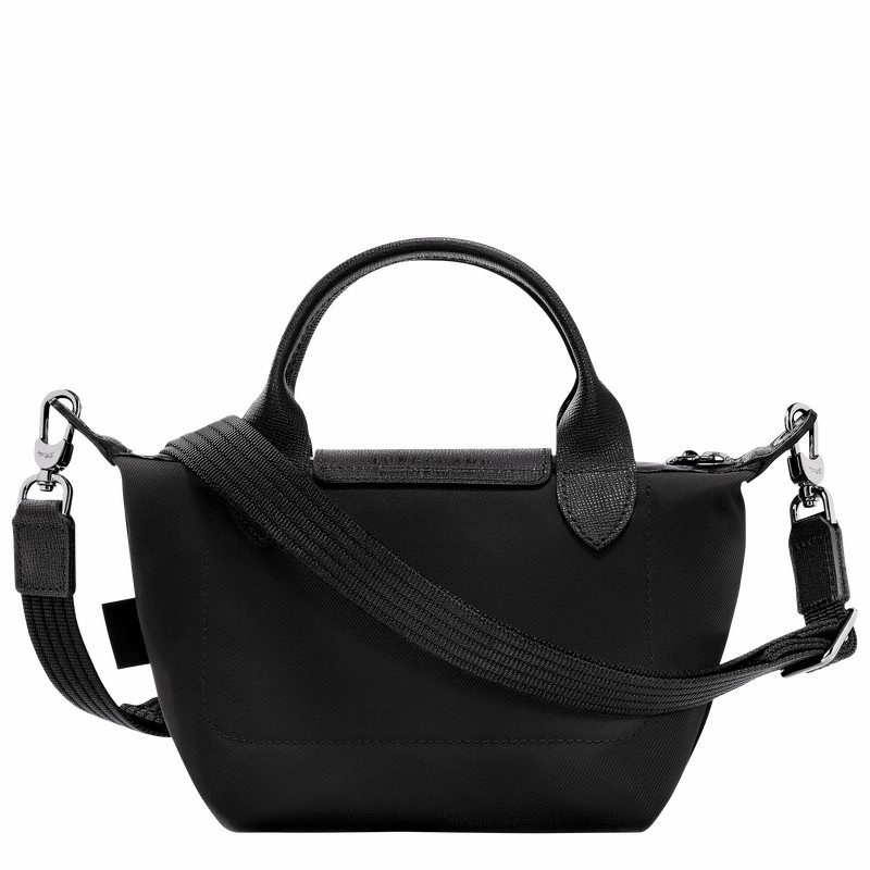 Black Longchamp Le Pliage Energy XS Handbag - Recycled canvas UK | L1500HSR001-