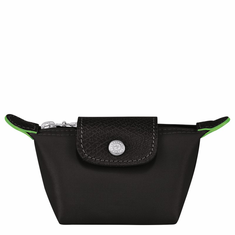 Black Longchamp Le Pliage Green Coin purse - Recycled canvas UK | 30016919001-