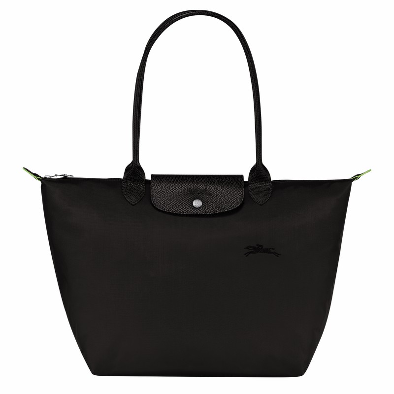 Black Longchamp Le Pliage Green L Tote bag - Recycled canvas UK | L1899919001