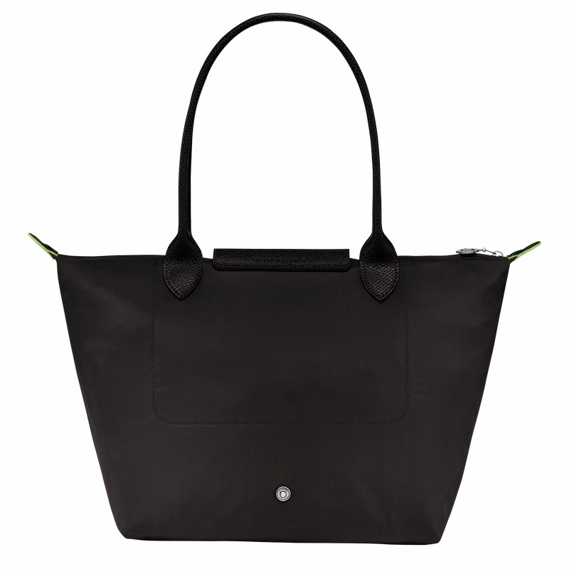 Black Longchamp Le Pliage Green M Tote bag - Recycled canvas UK | L2605919001