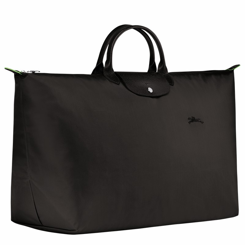 Black Longchamp Le Pliage Green M Travel bag - Recycled canvas UK | L1625919001-