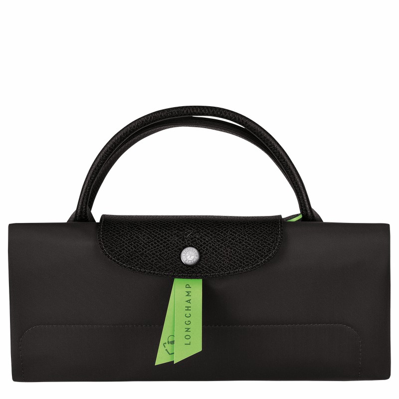 Black Longchamp Le Pliage Green M Travel bag - Recycled canvas UK | L1625919001