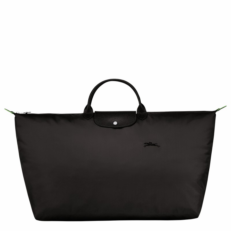 Black Longchamp Le Pliage Green M Travel bag - Recycled canvas UK | L1625919001