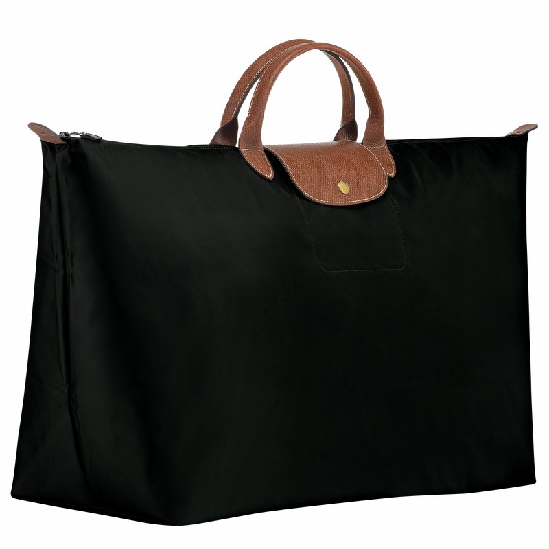 Black Longchamp Le Pliage Original M Travel bag - Recycled canvas UK | L1625089001