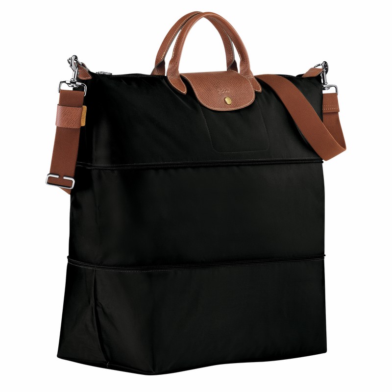 Black Longchamp Le Pliage Original Travel bag expandable - Recycled canvas UK | L1911089001