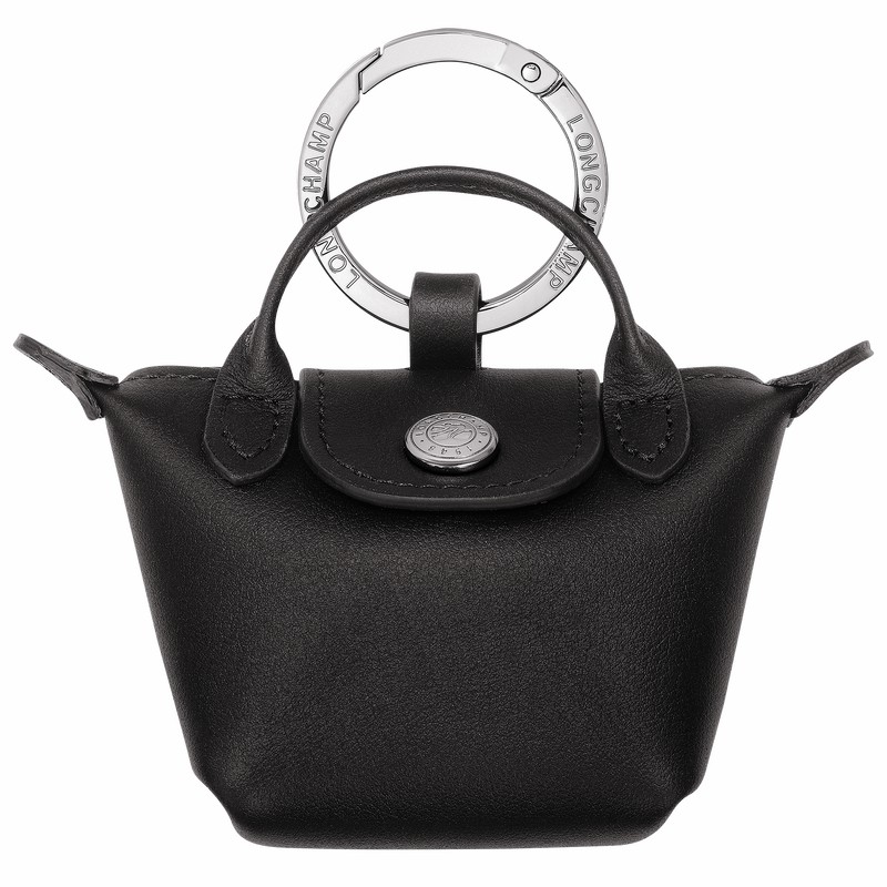 Black Longchamp Le Pliage Xtra Airpods case - Leather UK | 36078987001-