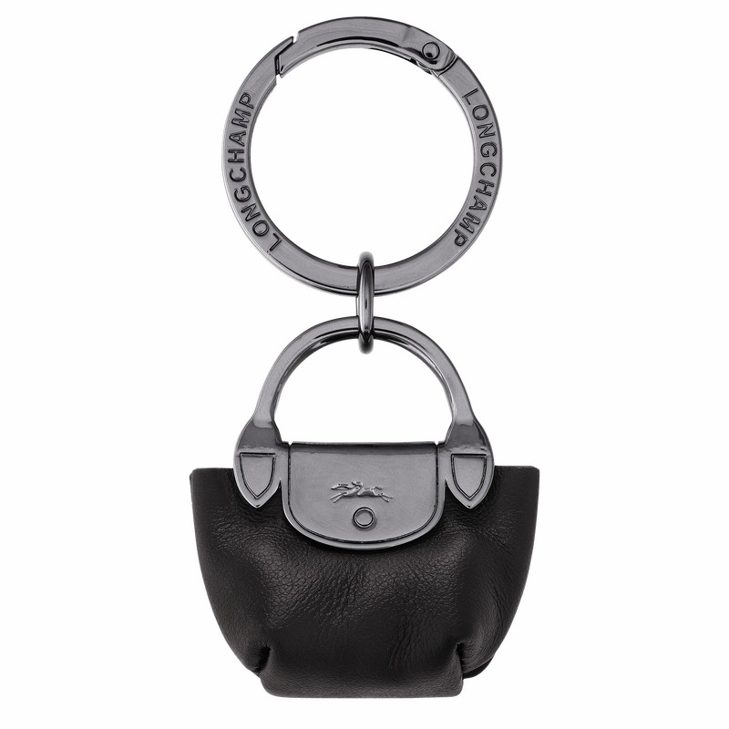 Black Longchamp Le Pliage Xtra Key ring - Leather UK | 36069987001-