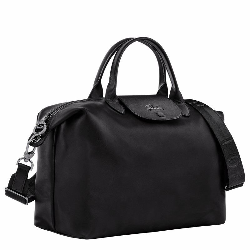 Black Longchamp Le Pliage Xtra L Handbag - Leather UK | 10201987001