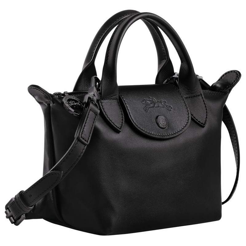 Black Longchamp Le Pliage Xtra XS Handbag - Leather UK | L1500987001