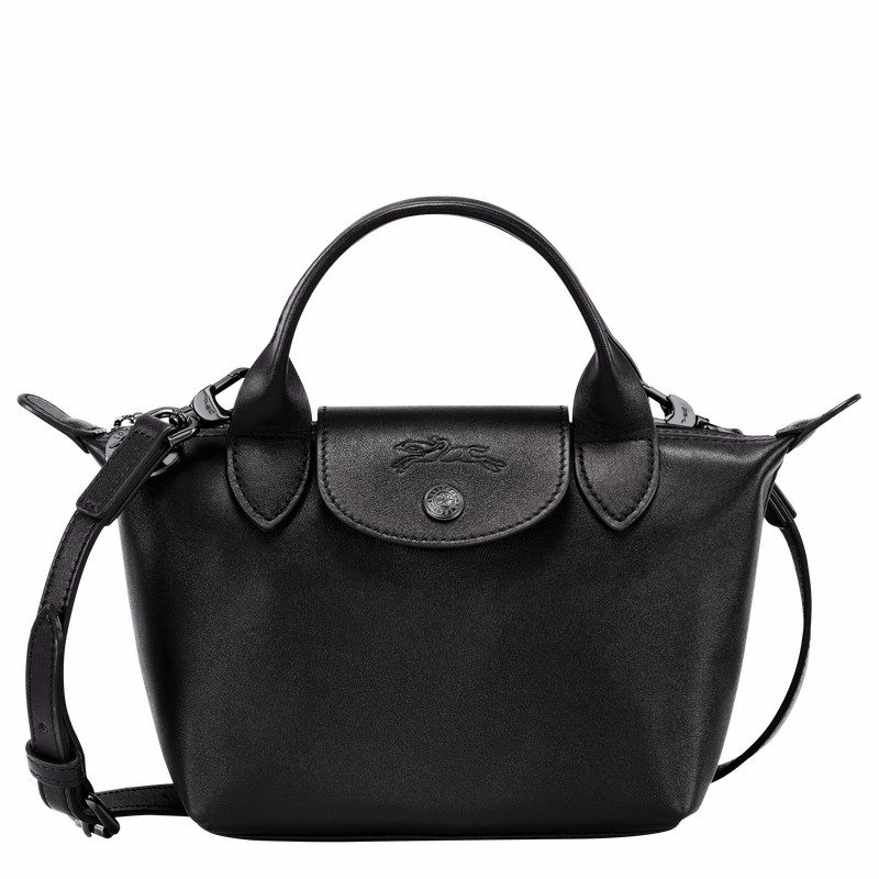 Black Longchamp Le Pliage Xtra XS Handbag - Leather UK | L1500987001