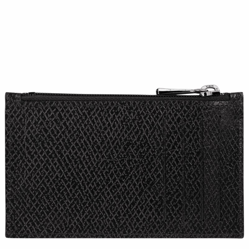 Black Longchamp Le Roseau Essential Coin purse - Leather UK | L3613H67001-