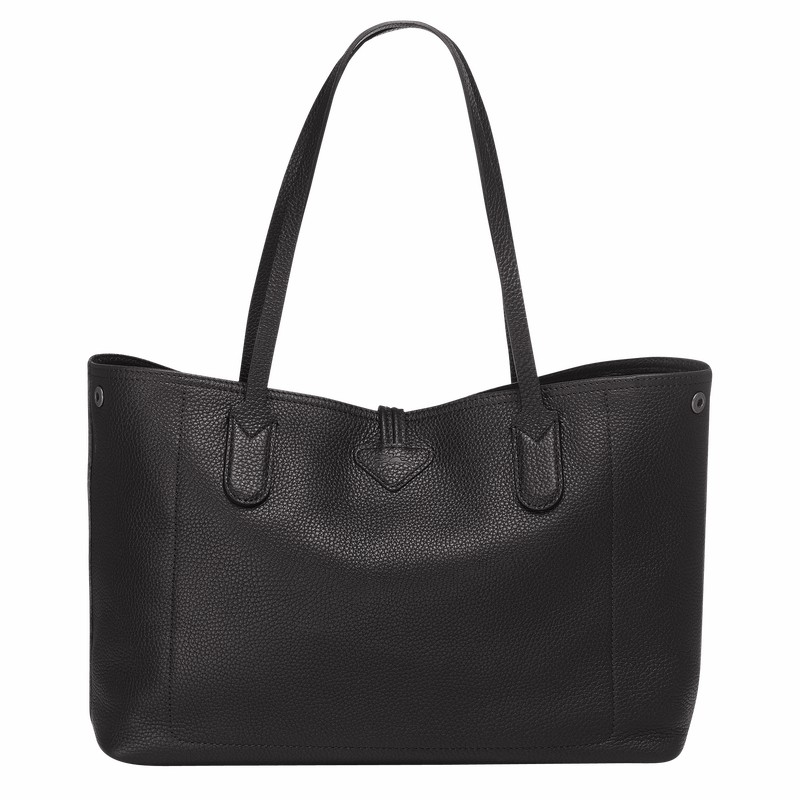 Black Longchamp Le Roseau Essential L Tote bag - Leather UK | L2686968001