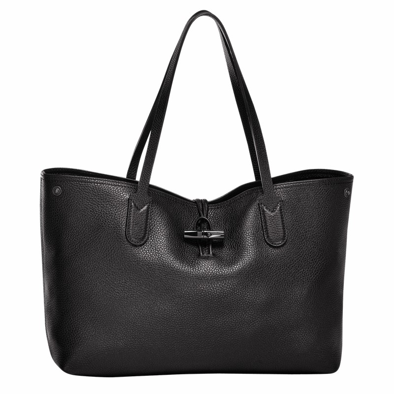 Black Longchamp Le Roseau Essential L Tote bag - Leather UK | L2686968001