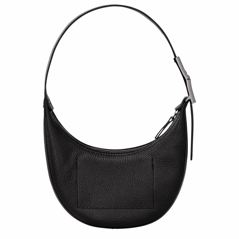 Black Longchamp Le Roseau Essential S Hobo bag - Leather UK | 10217968001