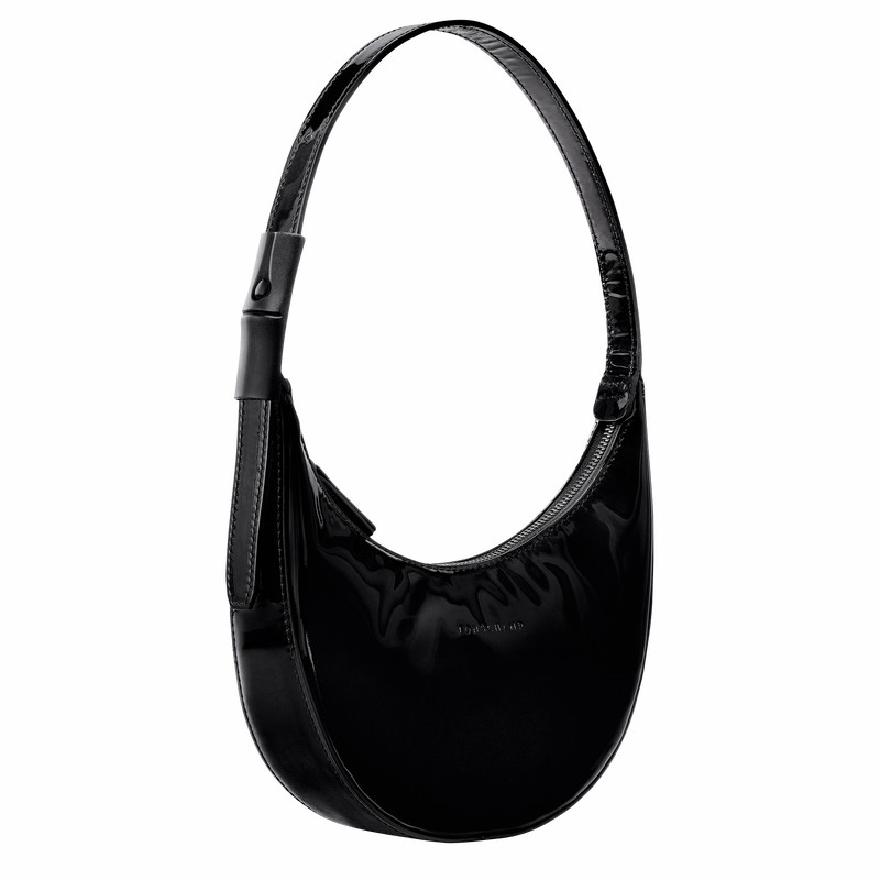 Black Longchamp Le Roseau Essential S Hobo bag - Leather UK | 10217HEZ001