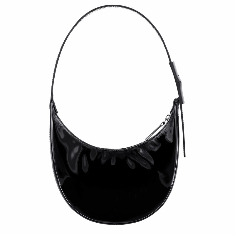 Black Longchamp Le Roseau Essential S Hobo bag - Leather UK | 10217HEZ001