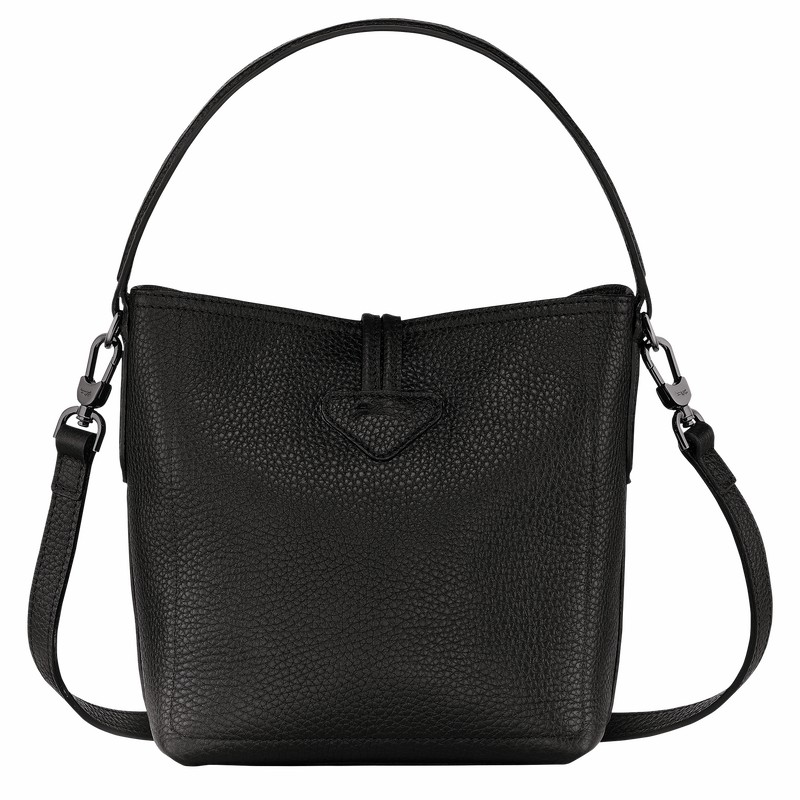 Black Longchamp Le Roseau Essential XS Bucket bag - Leather UK | 10159968001