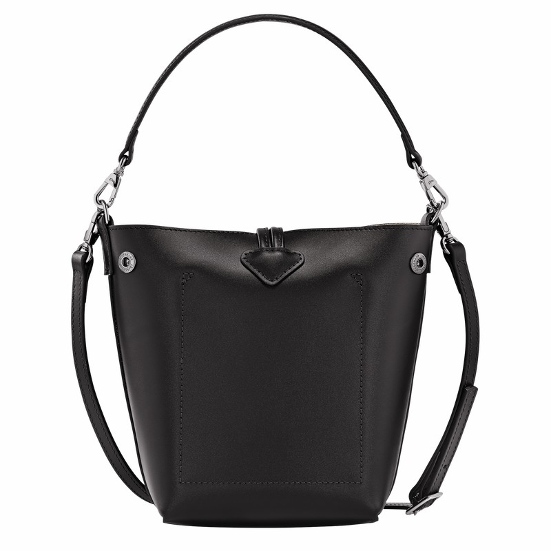 Black Longchamp Le Roseau XS Bucket bag - Leather UK | 10229HCL001