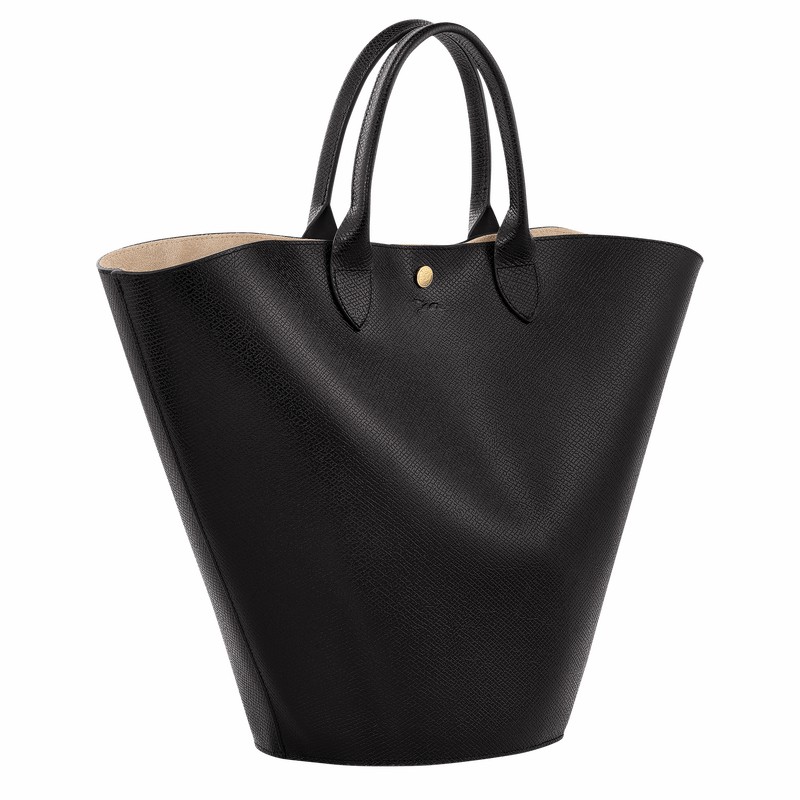 Black Longchamp ÉPURE XL Tote bag - Leather UK | 10260HYZ001