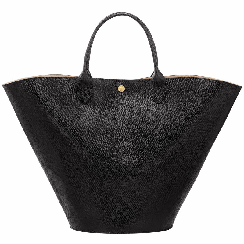 Black Longchamp ÉPURE XL Tote bag - Leather UK | 10260HYZ001