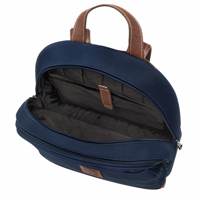 Blue Longchamp Boxford Backpack - Recycled canvas UK | L1475080127