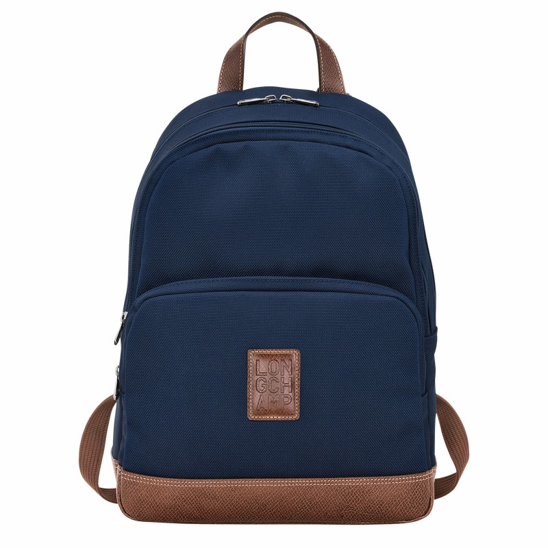 Blue Longchamp Boxford Backpack - Recycled canvas UK | L1475080127