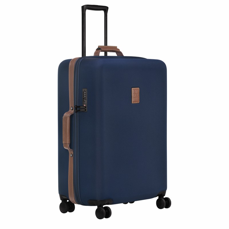 Blue Longchamp Boxford L Suitcase - Recycled canvas UK | 24018080127