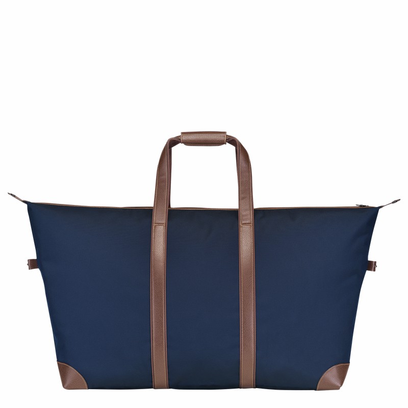 Blue Longchamp Boxford L Travel bag - Recycled canvas UK | L1223080127-