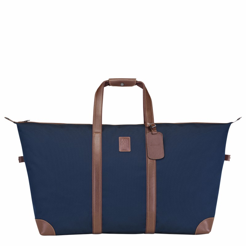 Blue Longchamp Boxford L Travel bag - Recycled canvas UK | L1223080127-