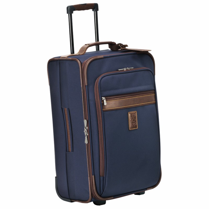 Blue Longchamp Boxford M Suitcase - Recycled canvas UK | L1429080127-